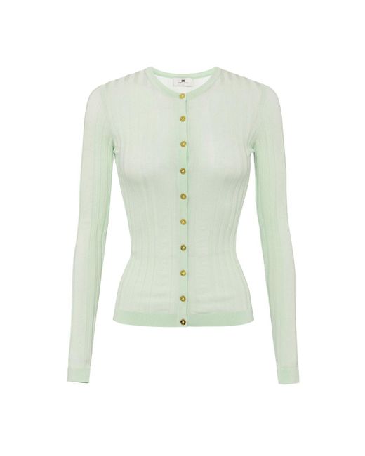 Elisabetta Franchi Green Cardigan