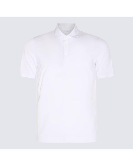 Cruciani White Cotton Polo Shirt for men