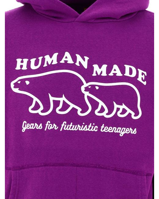 Human Made Purple "Tsuriami" Hoodie for men