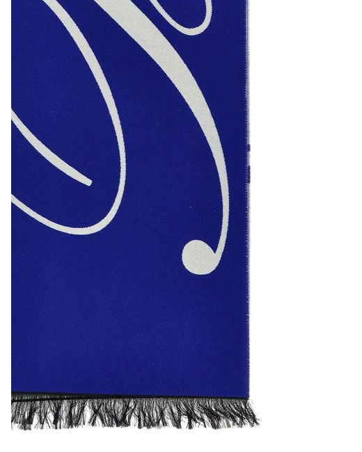Burberry Blue Logo Scarf Scarves, Foulards