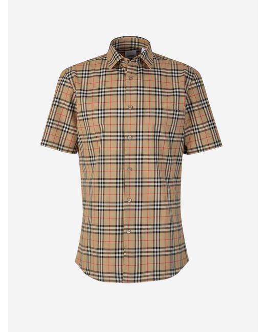 Burberry Brown Checkered Shirt for men