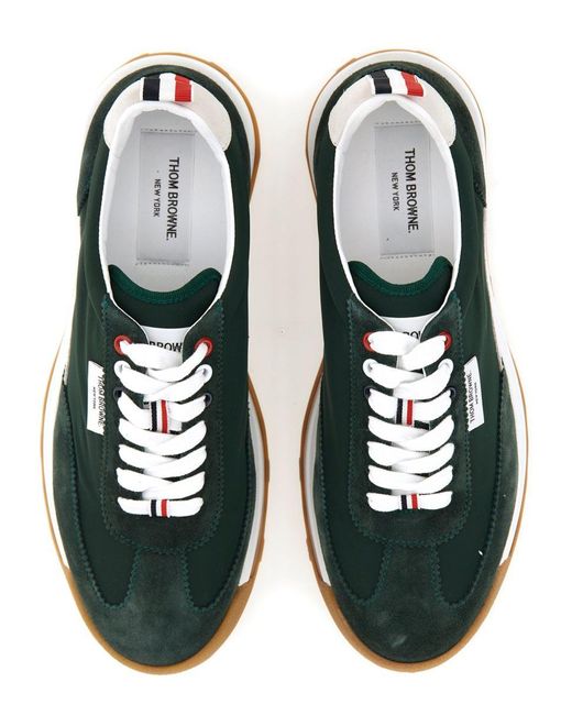 Thom Browne Green Sneaker With Logo for men