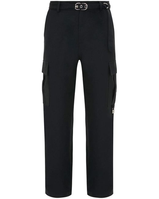 J.W. Anderson Blue Belted Padlock Cargo Trousers for men