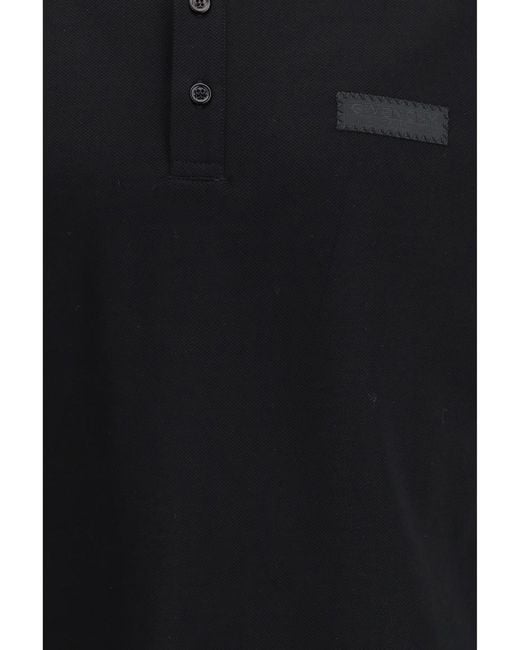 Givenchy Black Cotton Polo Shirt for men