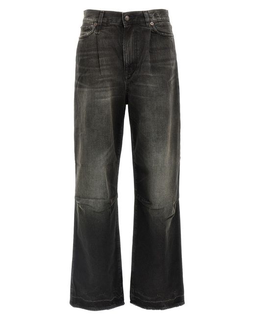 R13 Gray Wayne Articulated Knee Jeans