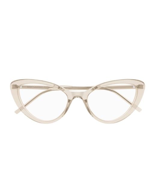Saint Laurent Brown Sl 777 Sl Logo Eyeglasses
