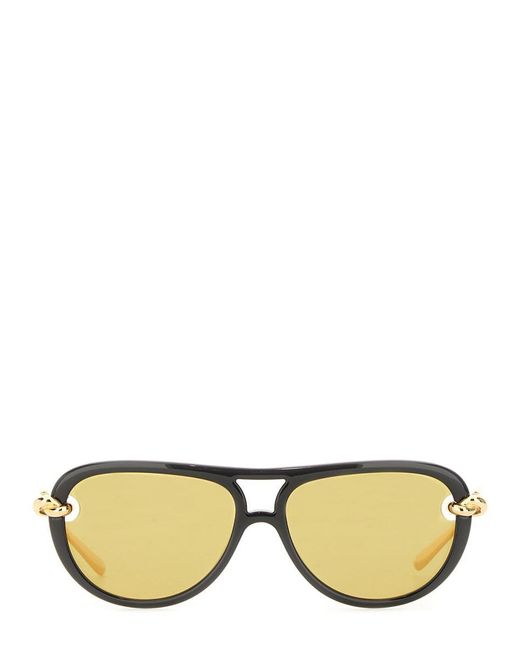 Bottega Veneta Metallic "Aviator Knot" Sunglasses