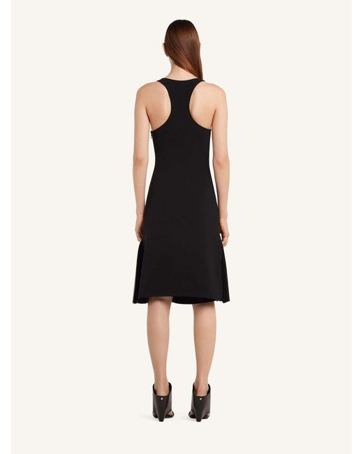 Courreges Black Pleated Midi Dress