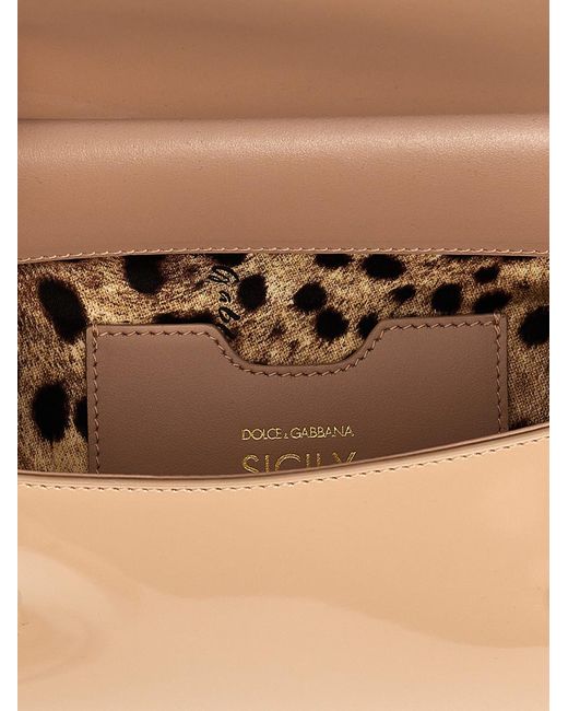 Dolce & Gabbana Natural 'Miss Sicily' Medium Handbag