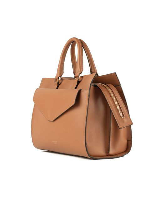 Avenue 67 Brown Zora Smooth Leather Bag