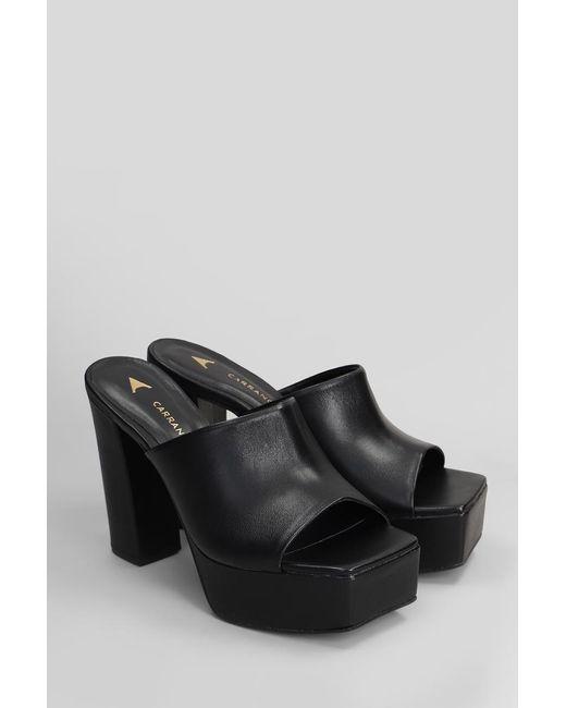 Carrano Black Slipper-mule