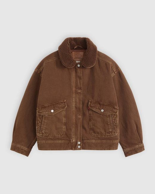 Levi's Brown Sherpa Bomber 1 Lariat Luck Bomber