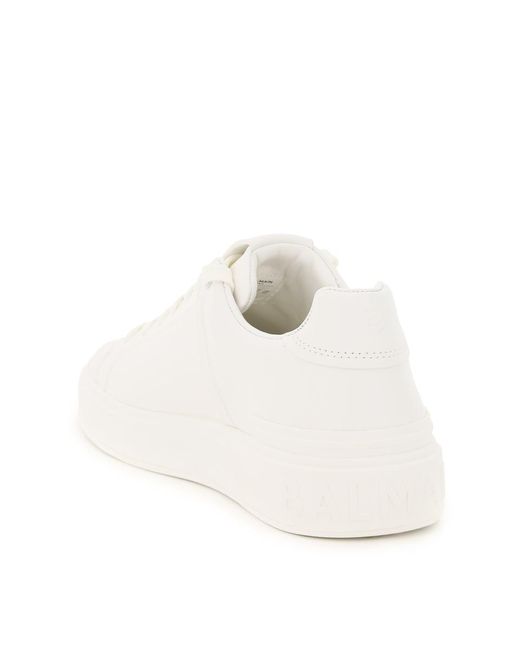 Balmain White B-Court Sneakers for men