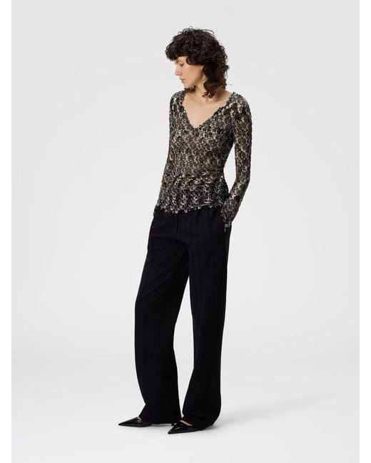 Missoni Black Slim Fit V-Neck Sweater