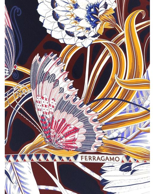 Ferragamo Blue 'giada' Scarf
