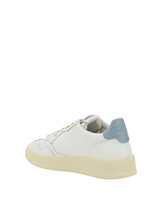 Autry White 'Medalist Low' Sneakers With Heel Tab for men