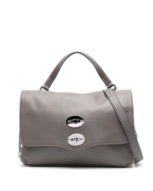 Zanellato Gray Postina S Daily Leather Handbag