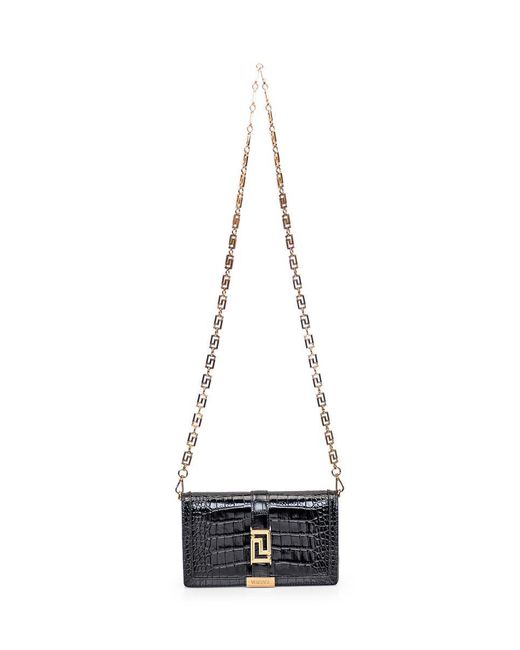 Versace Black Greek Goddess Mini Bag