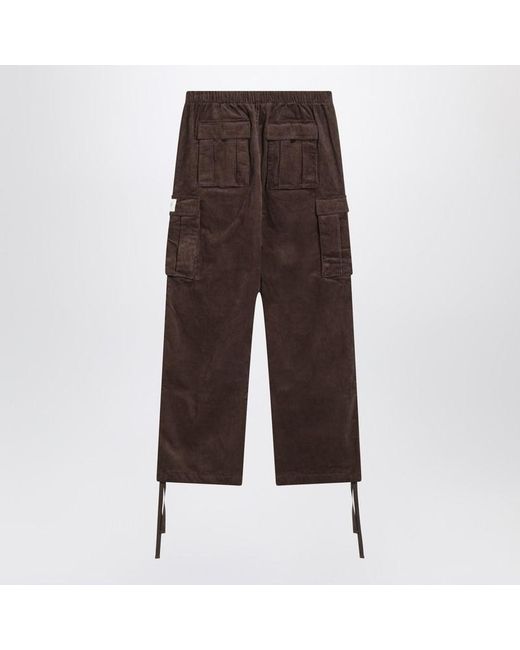 Brain Dead Brown Corduroy Cargo Trousers for men