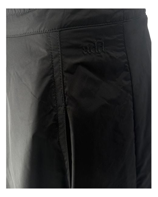 Add Black Nylon Bright Long Skirt