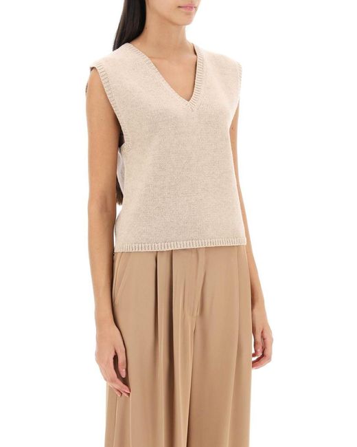 By Malene Birger Natural Tamine Cropped Vest
