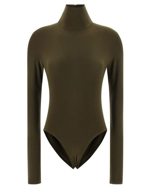 Norma Kamali Green 'Turtle' Bodysuit