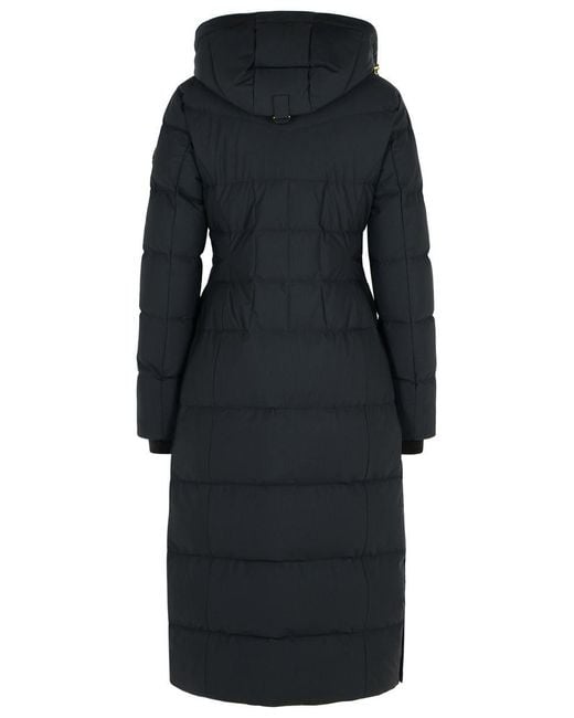 Moose Knuckles Black 'Jocada' Long Polyamide Blend Down Jacket