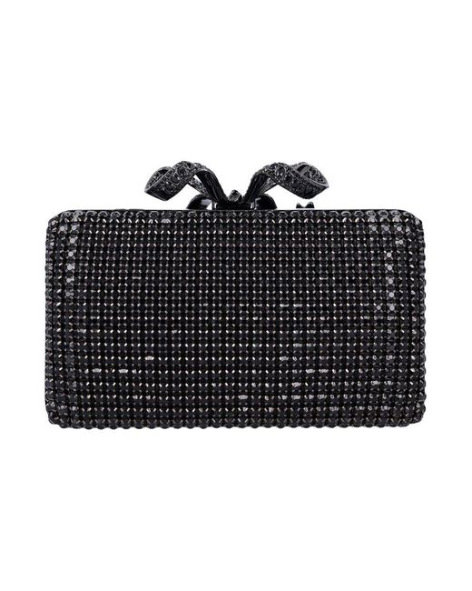 Self-Portrait Black Crystal Box Clutch