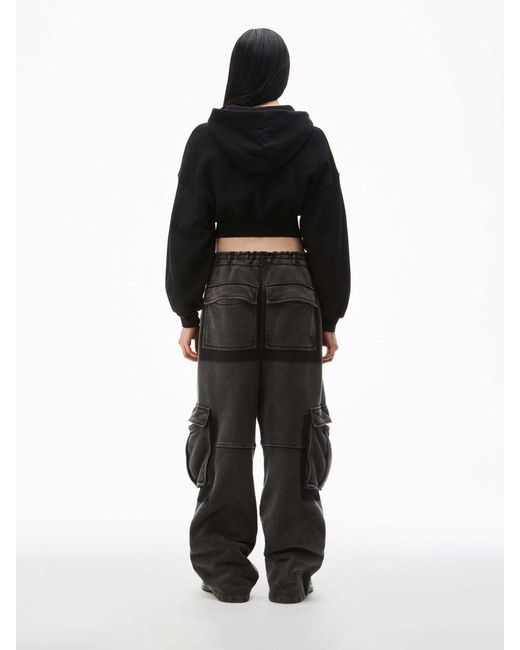 Alexander Wang Black Hooded Sweatshirt With Zipper