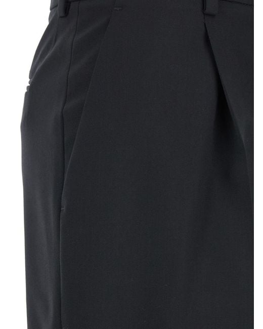 PT Torino Blue 'Lola' Pants With High Waist And Pleated Details