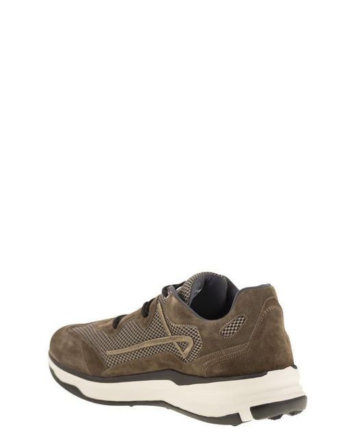 Herno Brown Nylon Trainers With Rubberised Details for men