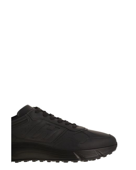 Hogan Black Hyperlight Leather Trainers for men