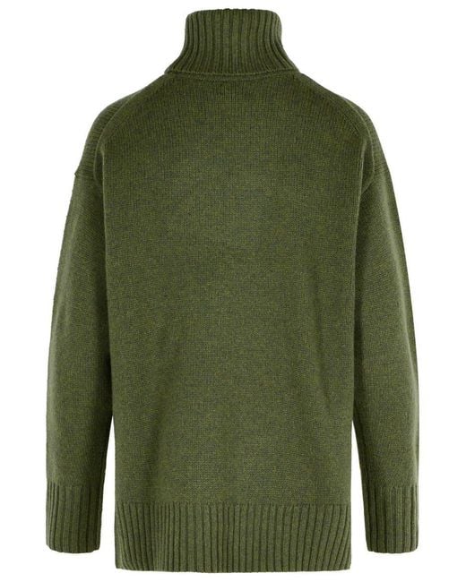Polo Ralph Lauren Green Wool Turtleneck Sweater