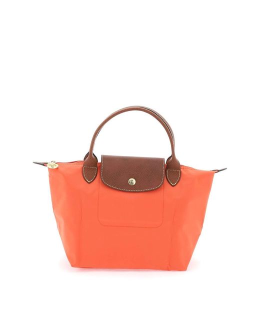 Longchamp Orange Le Pliage Original S Handbag