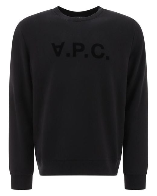 A.P.C. Black "Vpc" Sweatshirt for men