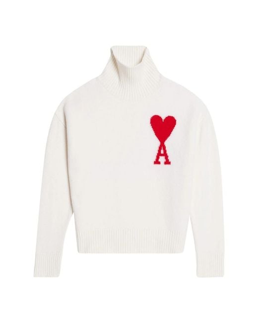 AMI White Sweaters for men