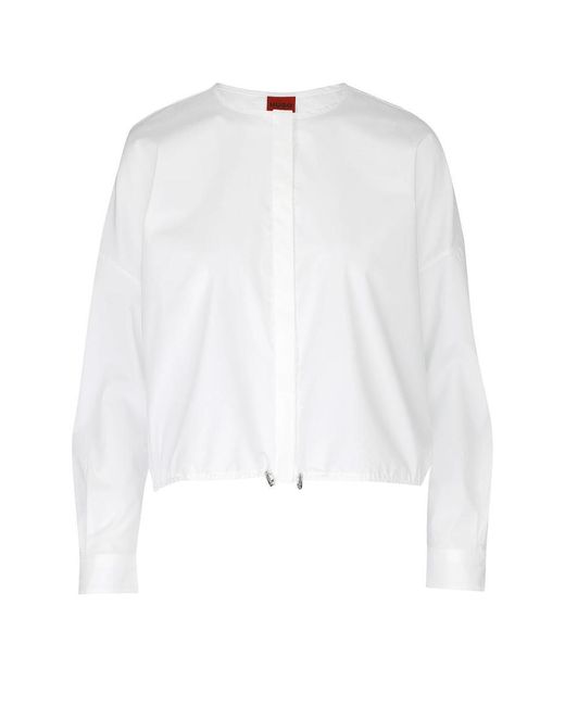 Boss White Hugo T-Shirts & Tops