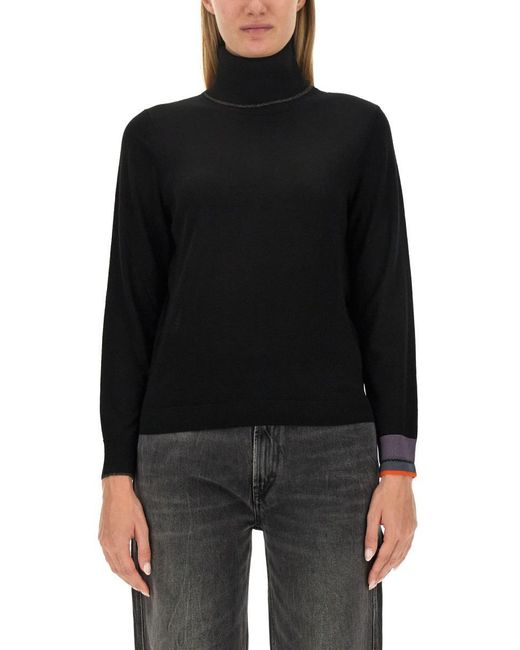 PS by Paul Smith Black Turtleneck Shirt