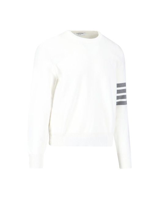 Thom Browne White '4-bar' Sweater for men
