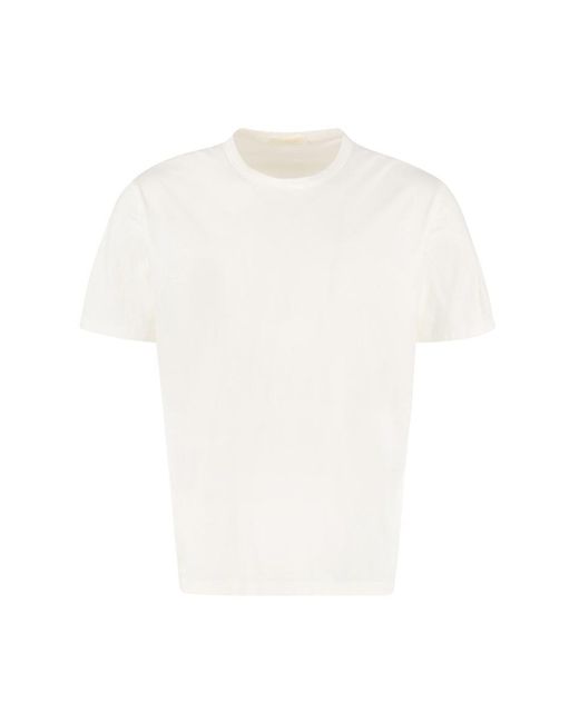 Our Legacy White New Box Cotton Crew-neck T-shirt for men