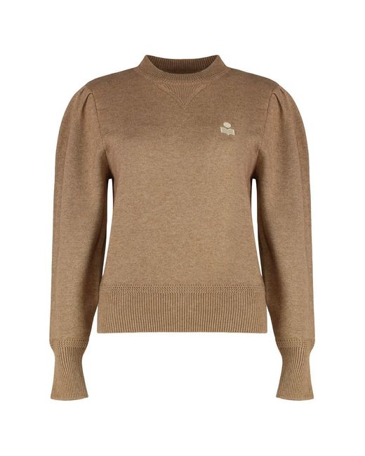 Isabel Marant Natural Kelaya Cotton-Wool Blend Sweater
