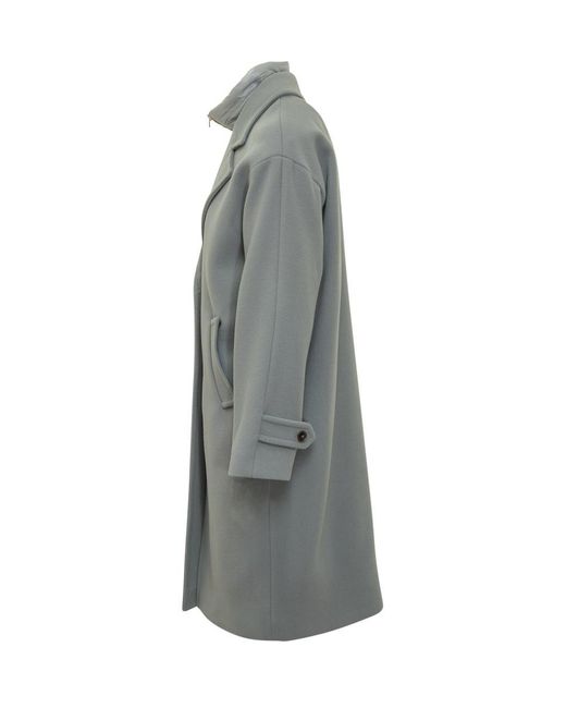 Herno Gray Grey Coat With Padded Vest Inside