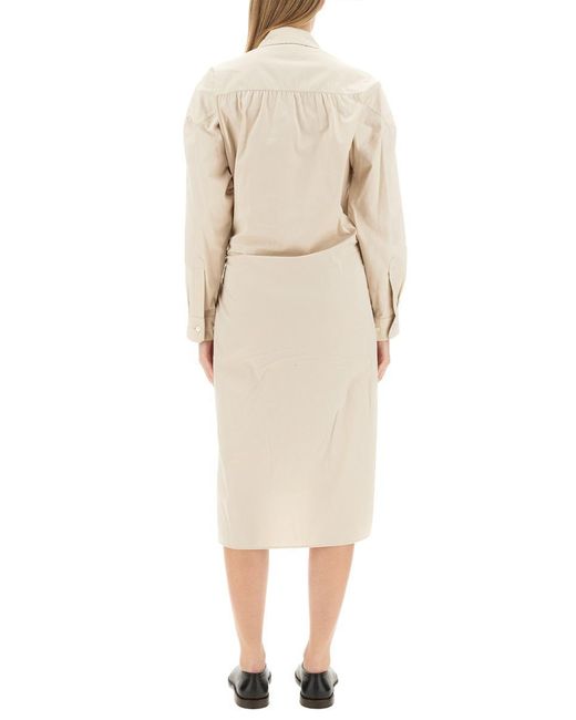 Lemaire Natural Twisted Classic Collar Dress