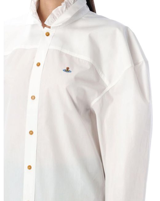 Vivienne Westwood White Frilly Football Shirt