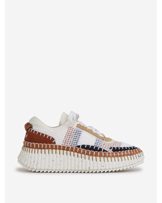 Chloé White Ecological Nama Sneakers