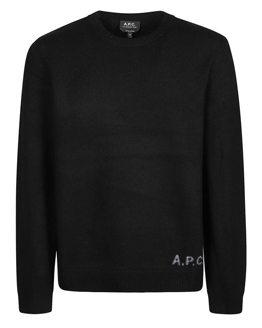 A.P.C. Virgin Wool Edward Sweater in Black for Men Lyst Canada