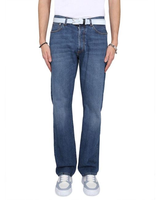 Alexander McQueen Blue Five Pocket Jeans for men