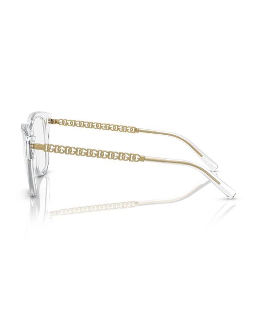Dolce & Gabbana White Dg5087 Dg Crossed Eyeglasses