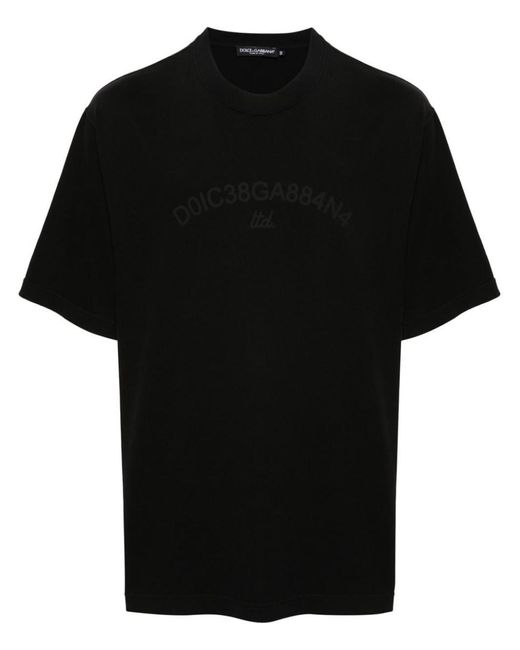 Dolce & Gabbana Black Logo Print T-Shirt for men