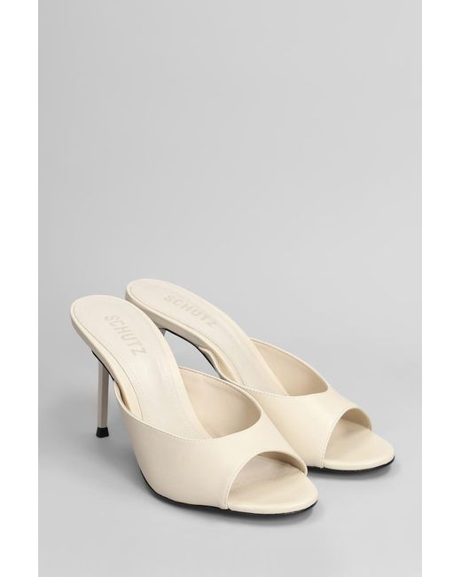 SCHUTZ SHOES Natural Slipper-Mule